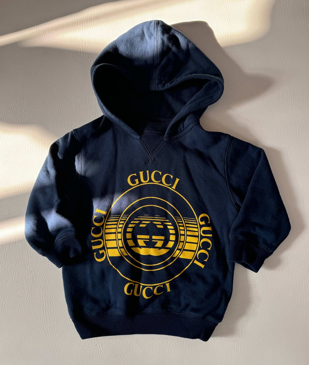 Gucci Boys Navy Logo Hoodie