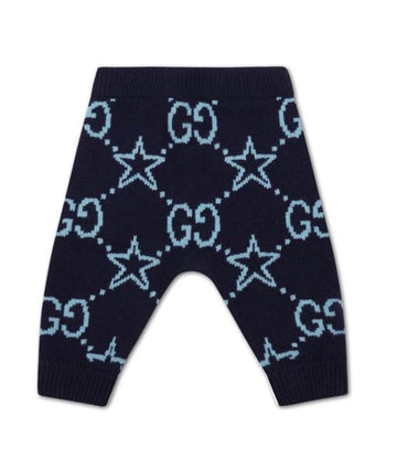 Gucci Baby Intarsia Knit Wool Trousers