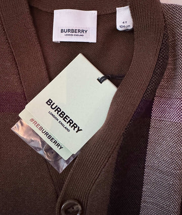 Burberry kids Brown Knit Cardigan