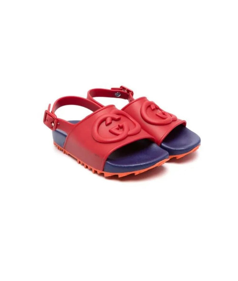 Gucci Kids Interlocking G Rubber Sandals